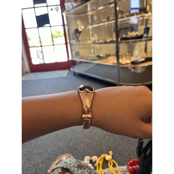 Italian Bronze Cuff Bracelet - Picture 4 of 7